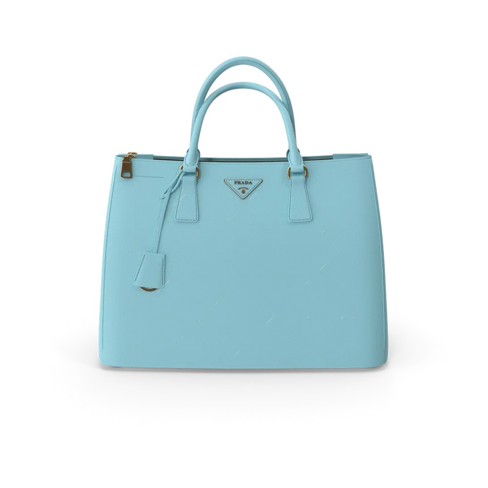 Bolsa Tote em Couro Azul